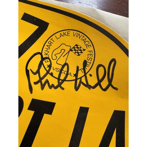 Phil Hill Signed Ferrari Sticker 50 Years 1997 Vintage Racing Memorabilia VTG - Picture 2 of 16